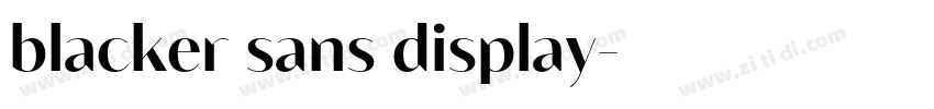 blacker sans display字体转换